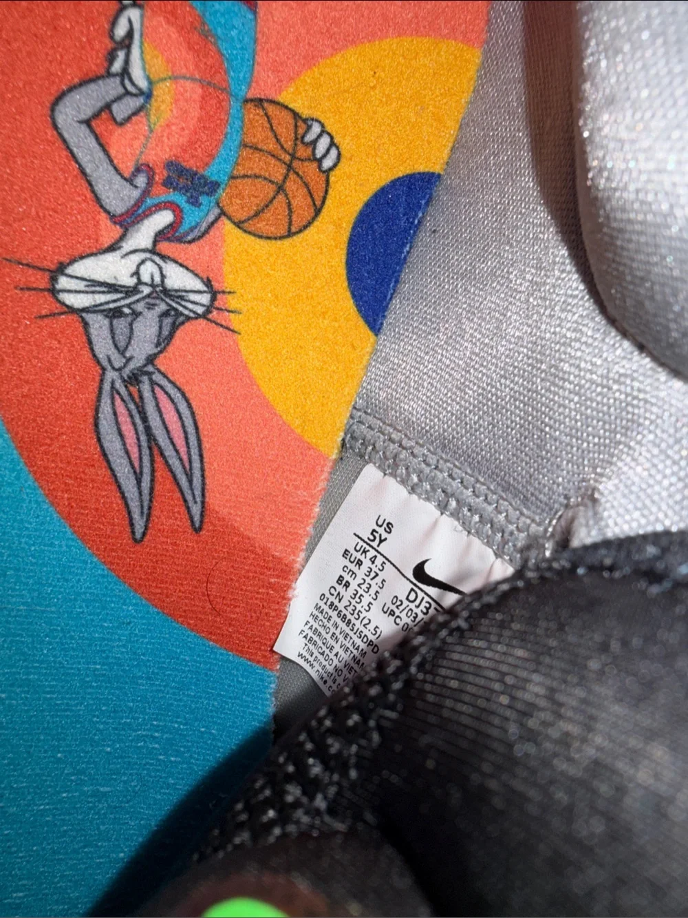 Nike Kids Grey Sneakers with Pink Swoosh and Neon Accents